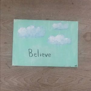 SMALL Cute believe painting made by meeeee